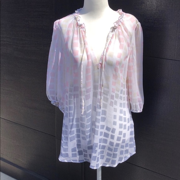 NWT Quicksilver Sheer Blouse Top Coverup - Picture 1 of 7